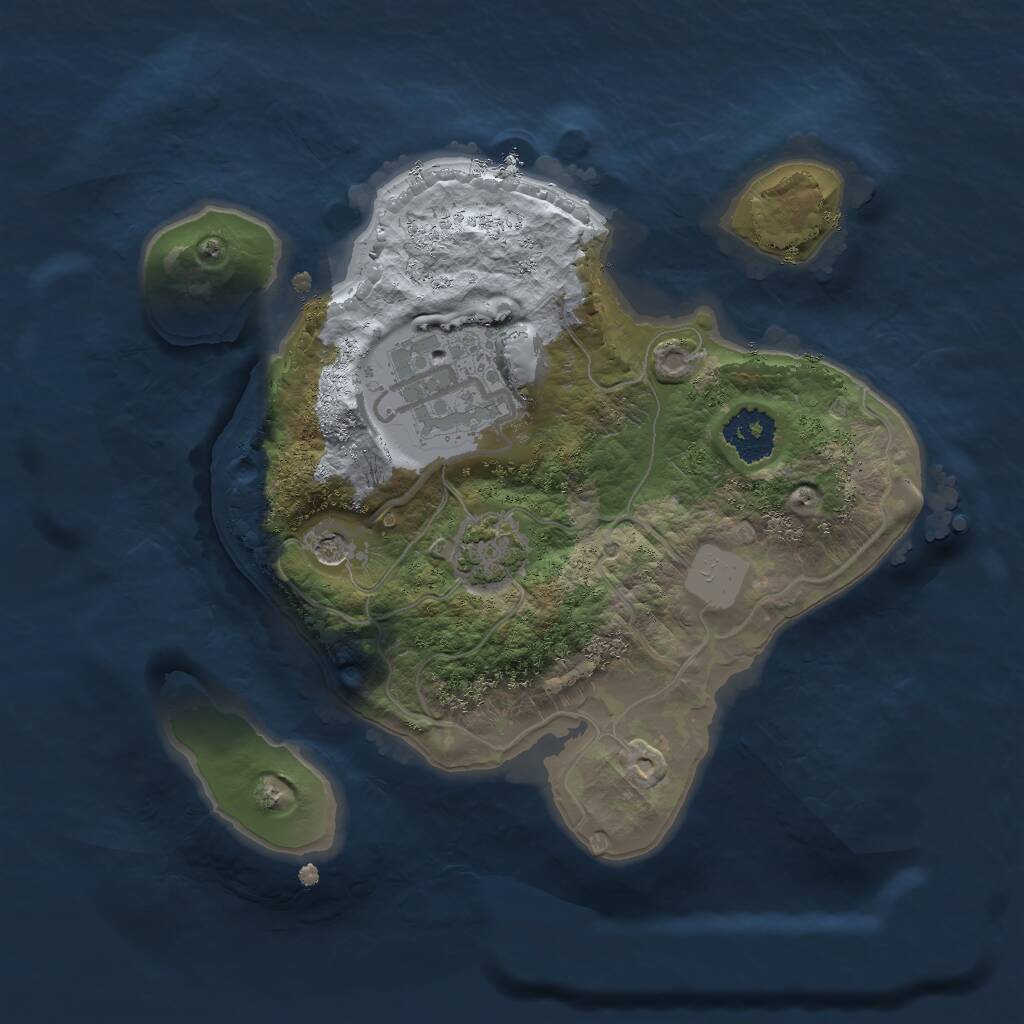Rust Map: Procedural Map, Size: 1968, Seed: 303, 4 Monuments
