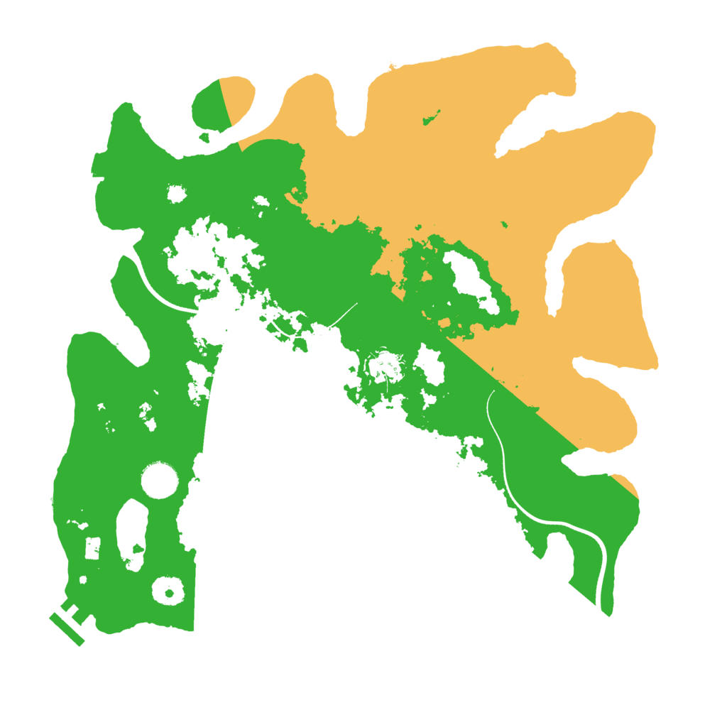 Biome Rust Map: Procedural Map, Size: 3500, Seed: 45365526