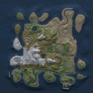 Thumbnail Rust Map: Procedural Map, Size: 3000, Seed: 283801718, 10 Monuments