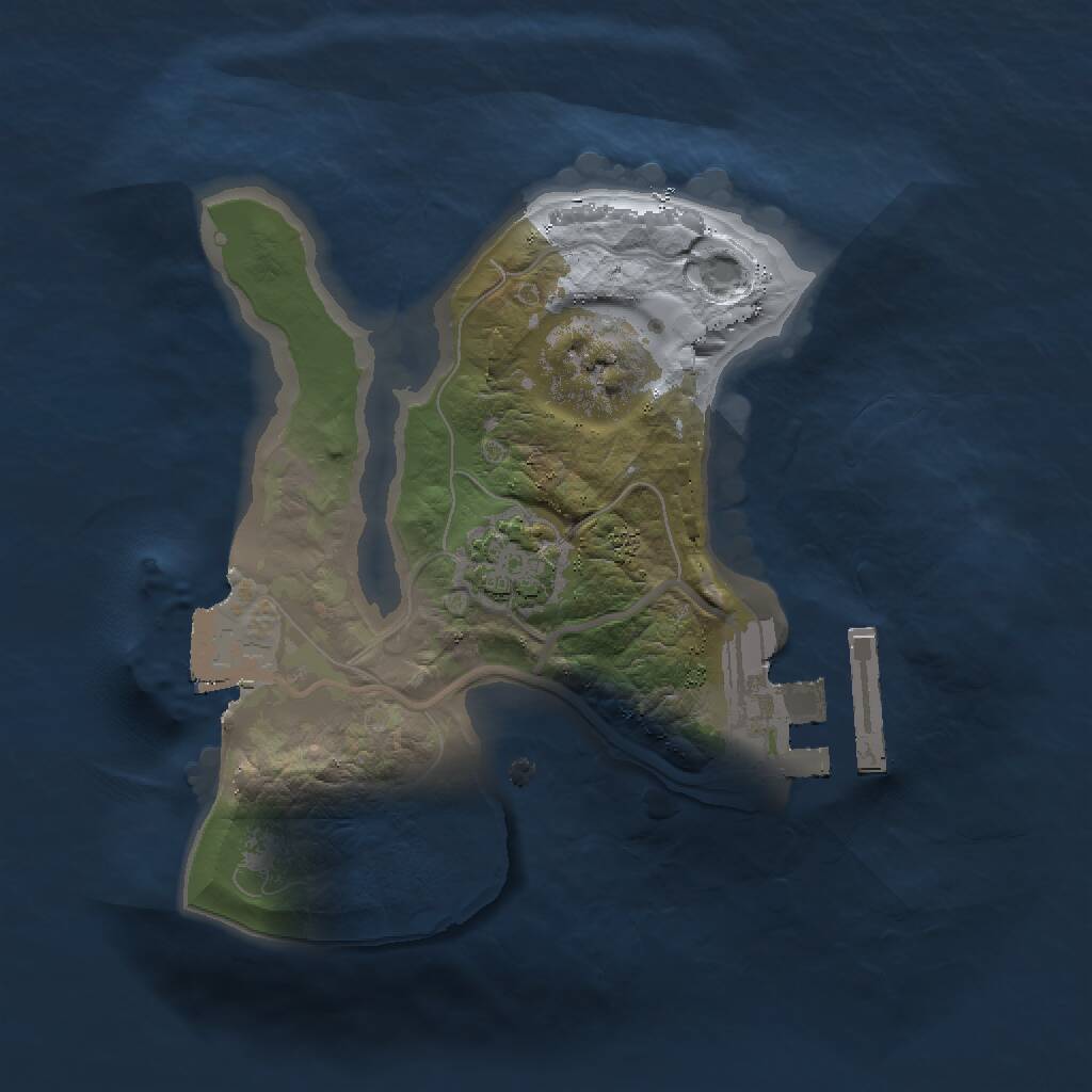 Rust Map: Procedural Map, Size: 1522, Seed: 6666668, 3 Monuments