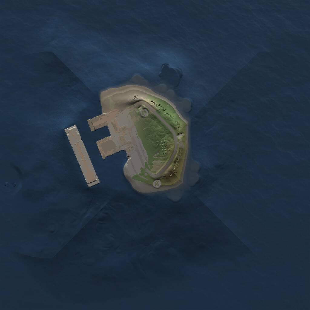 Rust Map: Procedural Map, Size: 1000, Seed: 2124, 2 Monuments