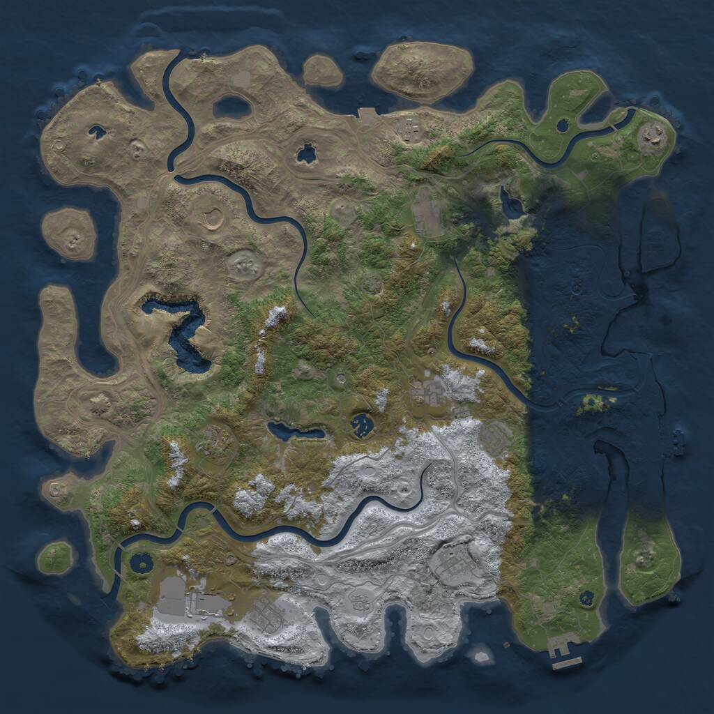 Rust Map: Procedural Map, Size: 4800, Seed: 1802797814, 17 Monuments