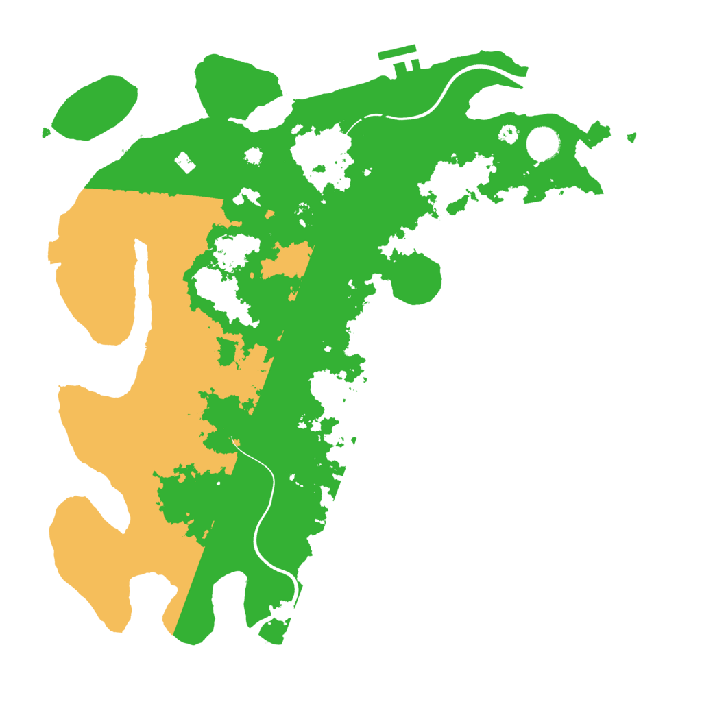 Biome Rust Map: Procedural Map, Size: 3700, Seed: 337554407