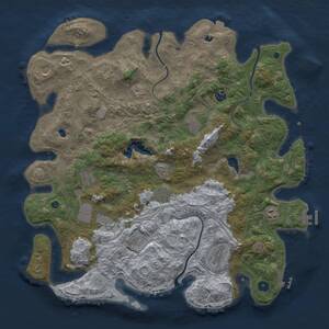 Thumbnail Rust Map: Procedural Map, Size: 4500, Seed: 1965317148, 17 Monuments