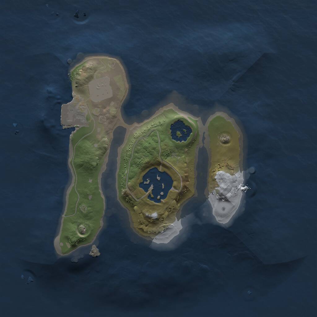 Rust Map: Procedural Map, Size: 1500, Seed: 1916157489, 2 Monuments