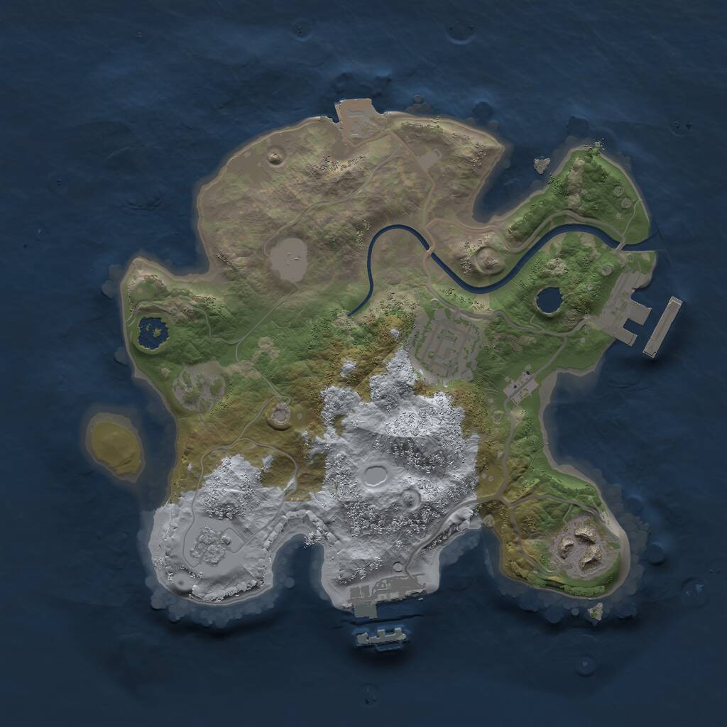 Rust Map: Procedural Map, Size: 2300, Seed: 2061664778, 6 Monuments