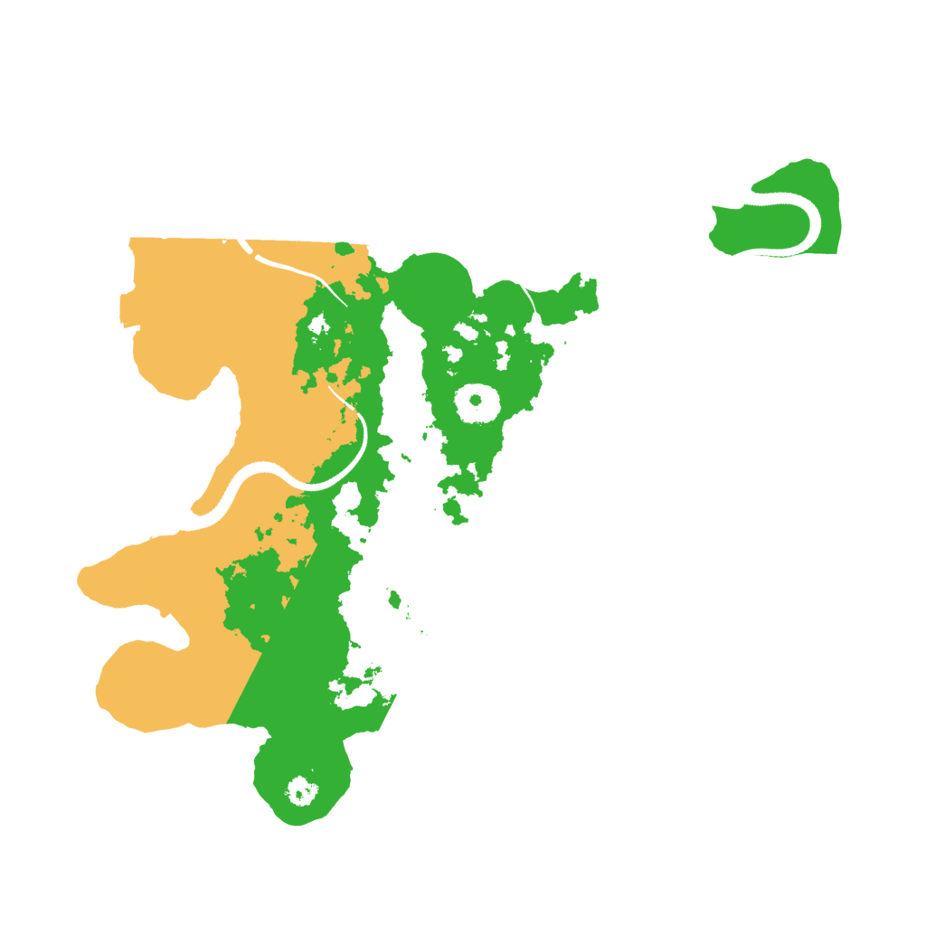Biome Rust Map: Procedural Map, Size: 3200, Seed: 1141