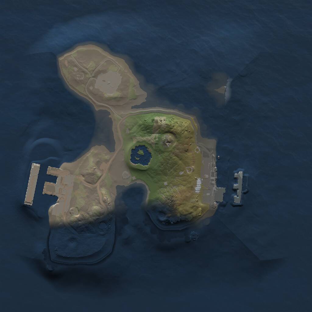 Rust Map: Procedural Map, Size: 1500, Seed: 553273413, 3 Monuments