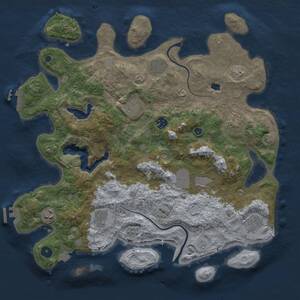 Thumbnail Rust Map: Procedural Map, Size: 4000, Seed: 1797408315, 15 Monuments