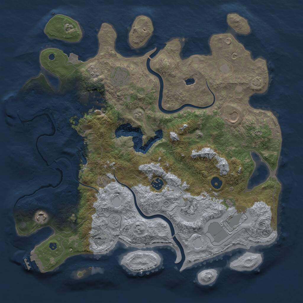 Rust Map: Procedural Map, Size: 4000, Seed: 1797408315, 14 Monuments