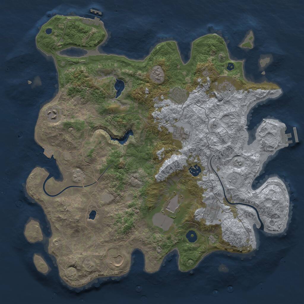Rust Map: Procedural Map, Size: 4000, Seed: 359347, 15 Monuments