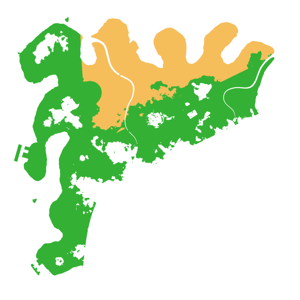Biome Rust Map: Procedural Map, Size: 3500, Seed: 45783219