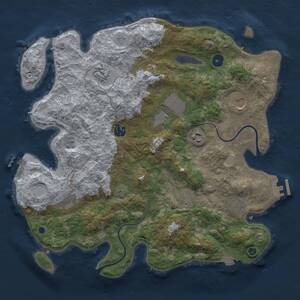 Thumbnail Rust Map: Procedural Map, Size: 3800, Seed: 102002399, 15 Monuments