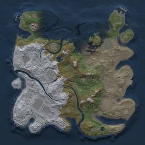 Thumbnail Rust Map: Procedural Map, Size: 3500, Seed: 355414059, 15 Monuments