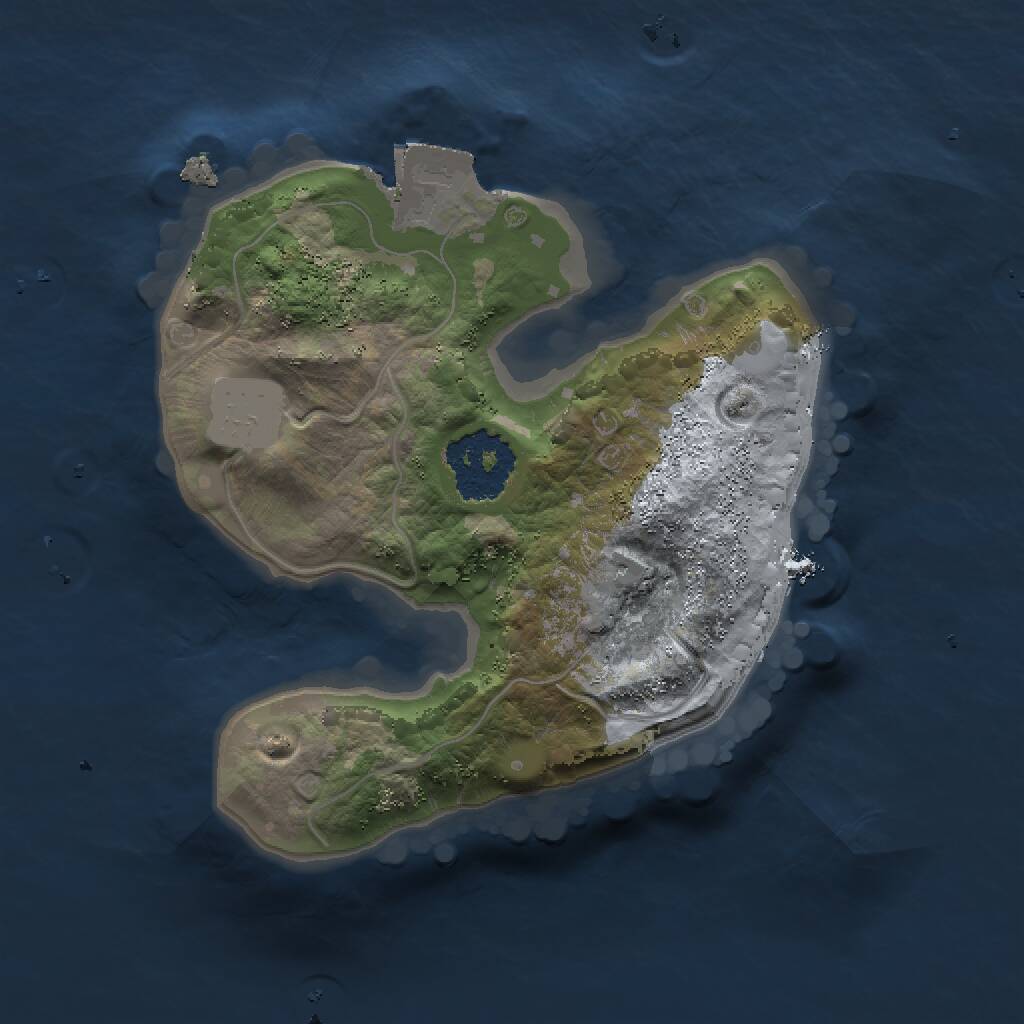 Rust Map: Procedural Map, Size: 1500, Seed: 778185968, 1 Monuments