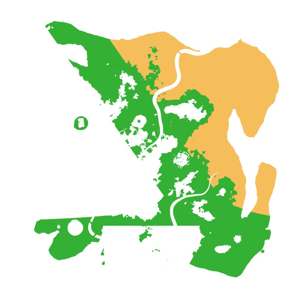 Biome Rust Map: Procedural Map, Size: 3500, Seed: 205216299