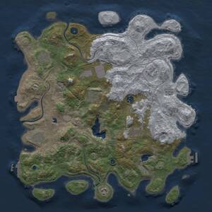 Thumbnail Rust Map: Procedural Map, Size: 4250, Seed: 938023748, 15 Monuments
