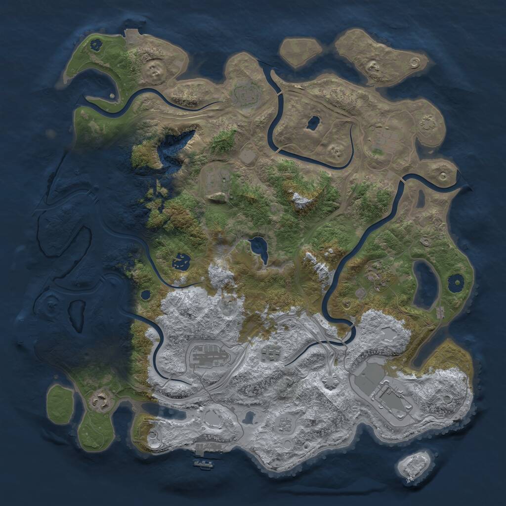 Rust Map: Procedural Map, Size: 4250, Seed: 16521234, 15 Monuments