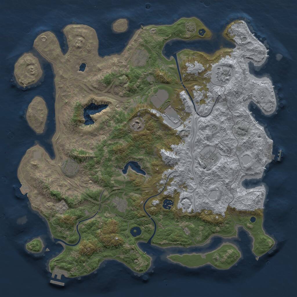 Rust Map: Procedural Map, Size: 4250, Seed: 5284864, 15 Monuments