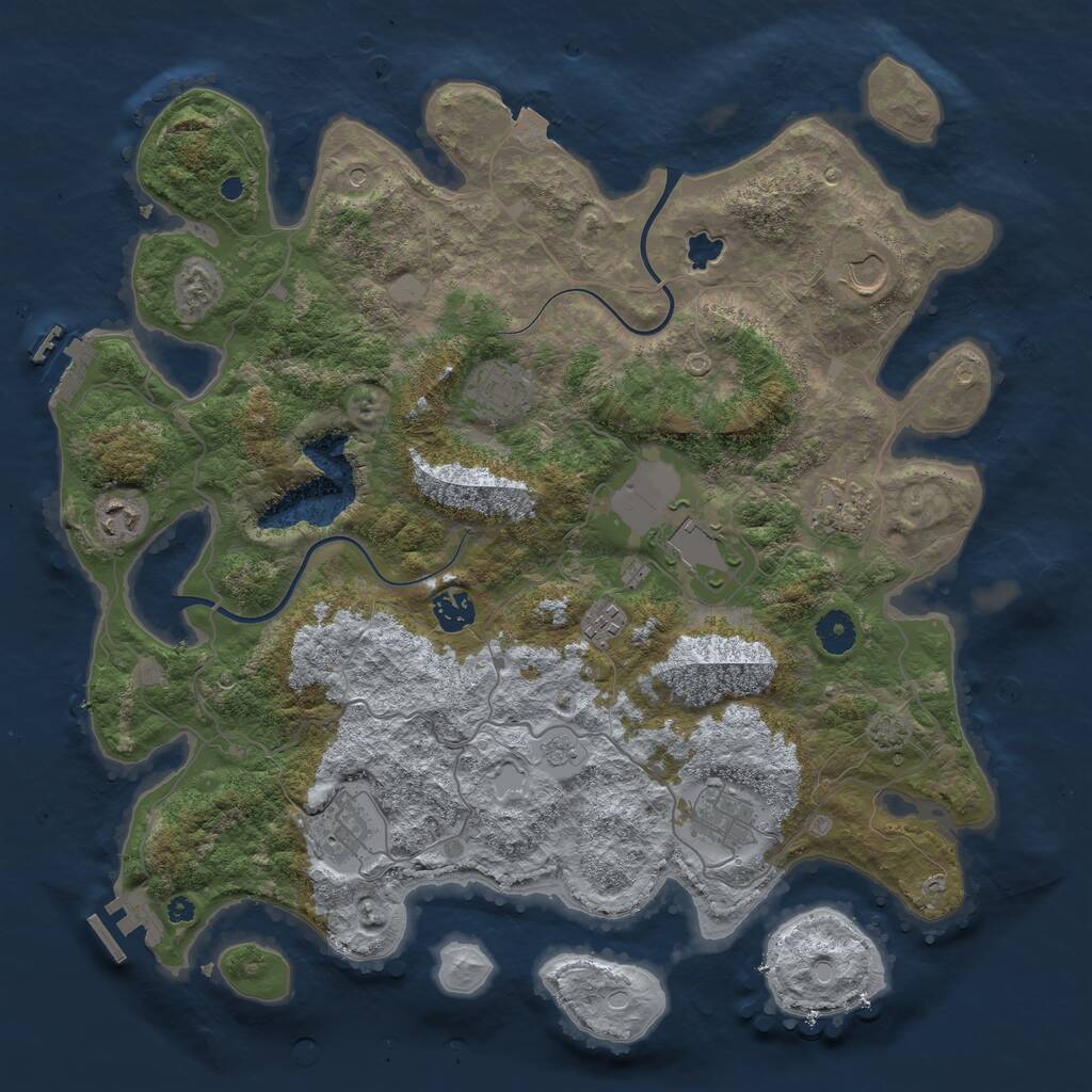 Rust Map: Procedural Map, Size: 4000, Seed: 578115482, 15 Monuments