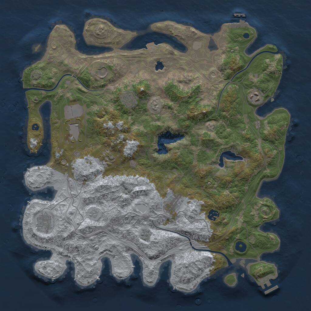 Rust Map: Procedural Map, Size: 4250, Seed: 391079, 15 Monuments