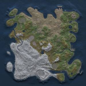 Thumbnail Rust Map: Procedural Map, Size: 3700, Seed: 998135, 13 Monuments