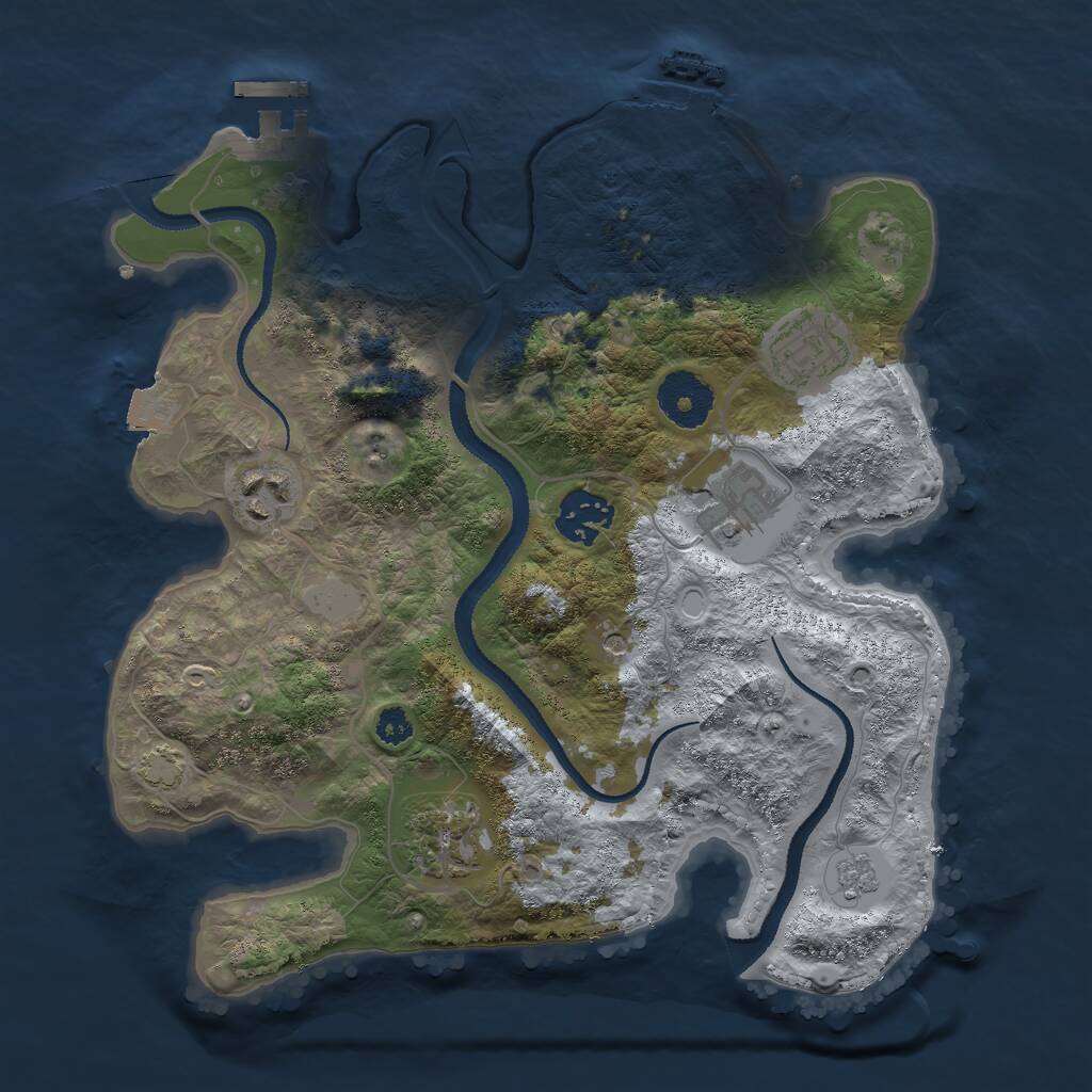 Rust Map: Procedural Map, Size: 3000, Seed: 1764520661, 11 Monuments
