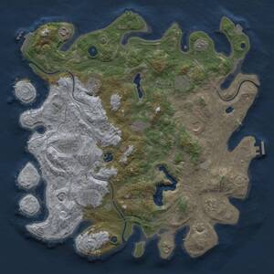 Thumbnail Rust Map: Procedural Map, Size: 4250, Seed: 1619282090, 16 Monuments