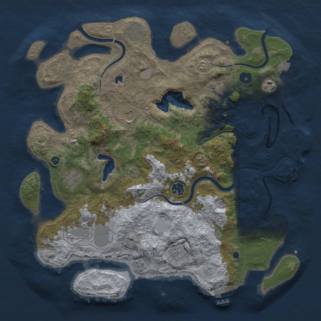 Rust Map: Procedural Map, Size: 4000, Seed: 780757876, 15 Monuments
