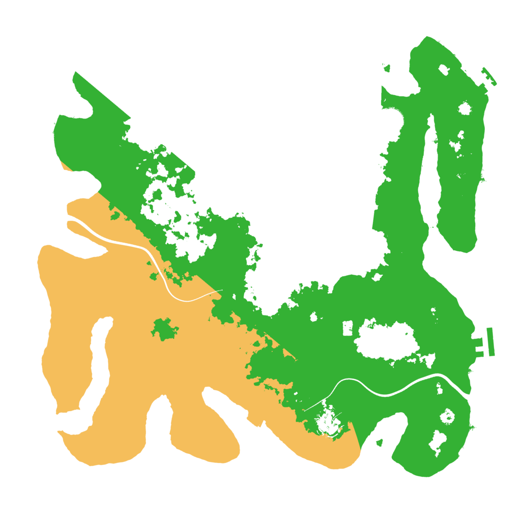 Biome Rust Map: Procedural Map, Size: 3700, Seed: 735699
