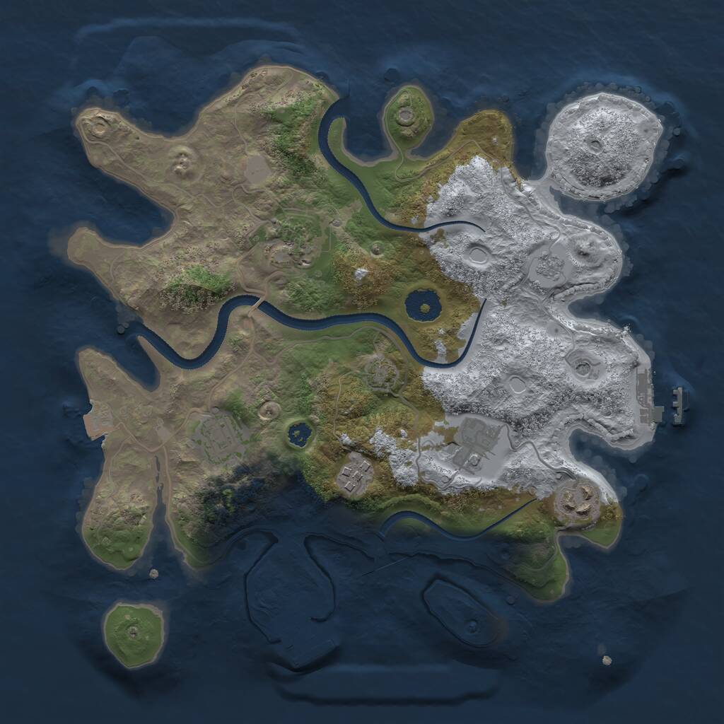 Rust Map: Procedural Map, Size: 3150, Seed: 13300331, 11 Monuments