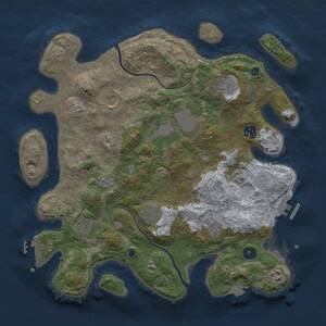 Thumbnail Rust Map: Procedural Map, Size: 3750, Seed: 1913168563, 15 Monuments