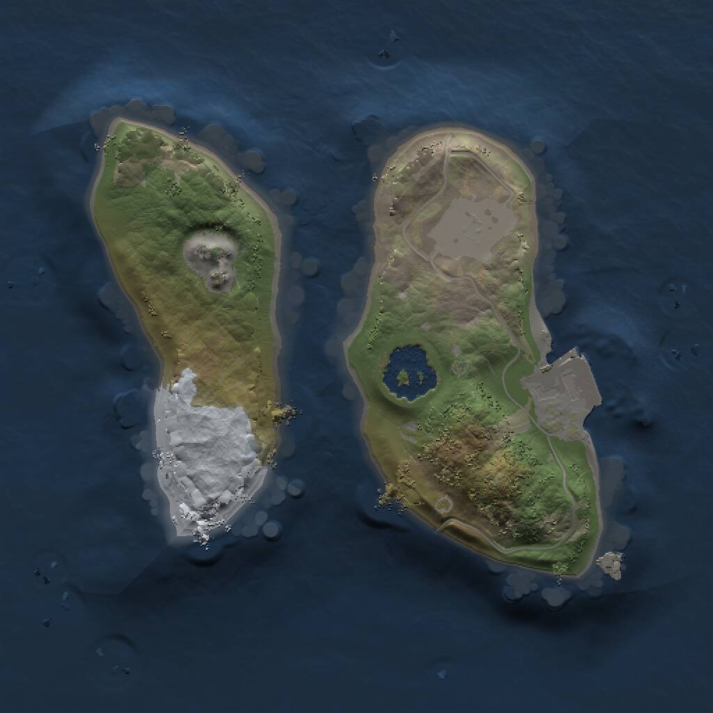 Rust Map: Procedural Map, Size: 1349, Seed: 72331, 1 Monuments