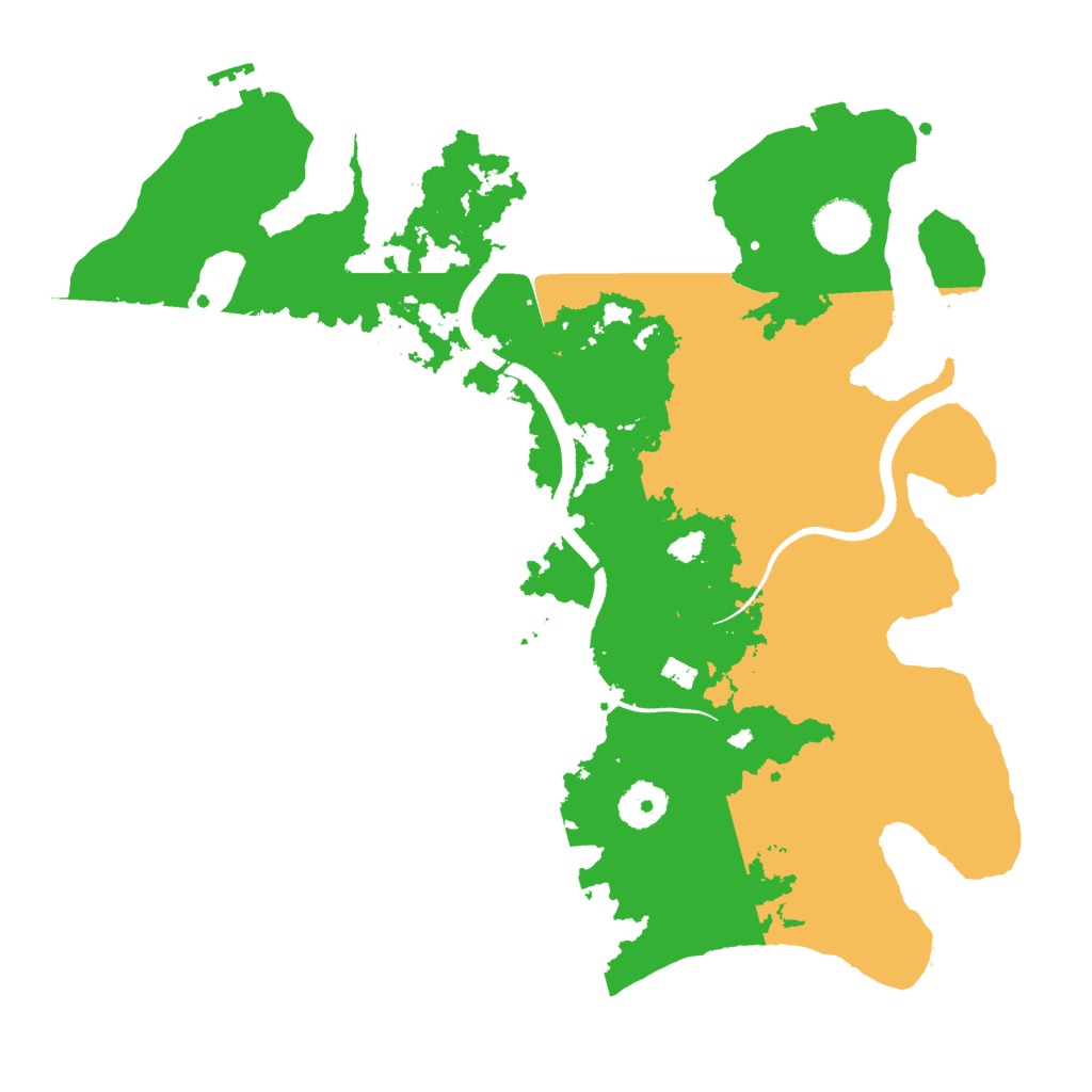 Biome Rust Map: Procedural Map, Size: 3500, Seed: 600321427