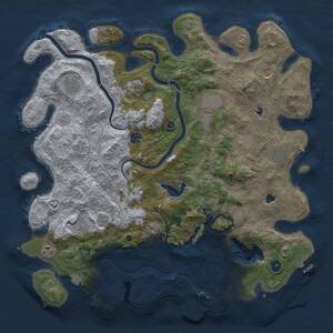 Thumbnail Rust Map: Procedural Map, Size: 4500, Seed: 1934846571, 17 Monuments