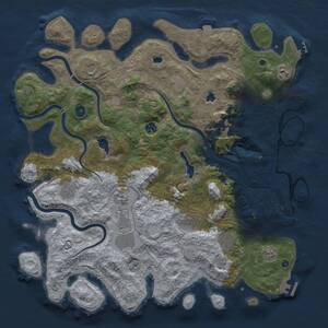 Thumbnail Rust Map: Procedural Map, Size: 4500, Seed: 795630571, 17 Monuments