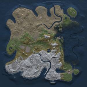 Thumbnail Rust Map: Procedural Map, Size: 3750, Seed: 1535979183, 17 Monuments