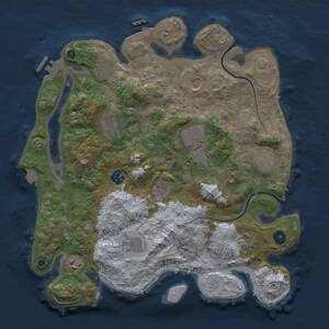 Thumbnail Rust Map: Procedural Map, Size: 3750, Seed: 878812760, 17 Monuments