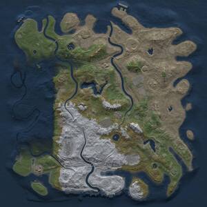 Thumbnail Rust Map: Procedural Map, Size: 4500, Seed: 1161206026, 16 Monuments
