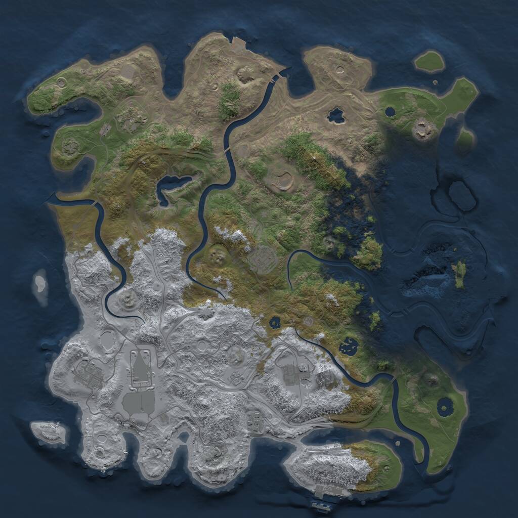 Rust Map: Procedural Map, Size: 4250, Seed: 188223683, 15 Monuments