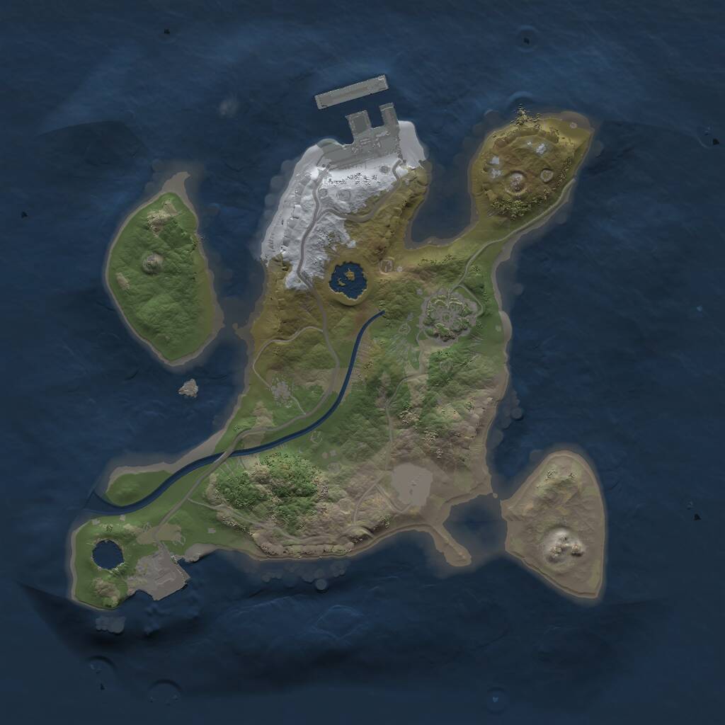 Rust Map: Procedural Map, Size: 1999, Seed: 10092003, 3 Monuments