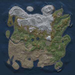 Thumbnail Rust Map: Procedural Map, Size: 3800, Seed: 1785546279, 16 Monuments