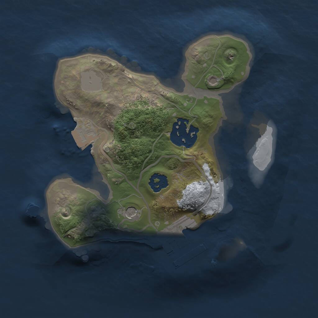 Rust Map: Procedural Map, Size: 1700, Seed: 972410250, 4 Monuments