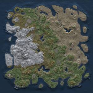 Thumbnail Rust Map: Procedural Map, Size: 5000, Seed: 77277129, 17 Monuments