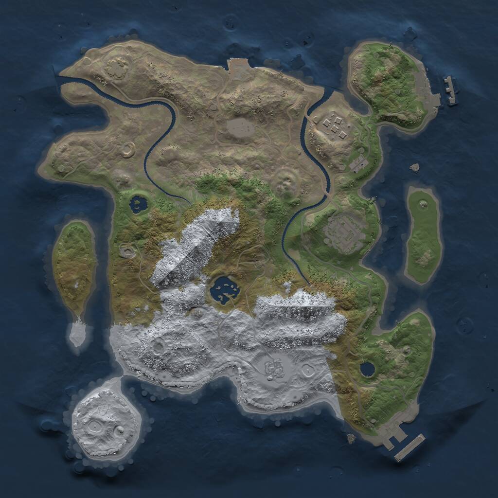 Rust Map: Procedural Map, Size: 2800, Seed: 961952187, 8 Monuments