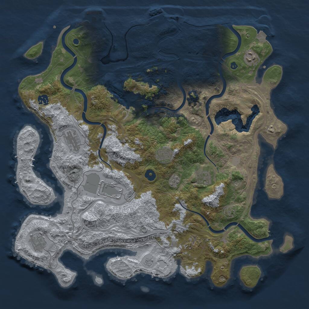 Rust Map: Procedural Map, Size: 4250, Seed: 26735049, 15 Monuments