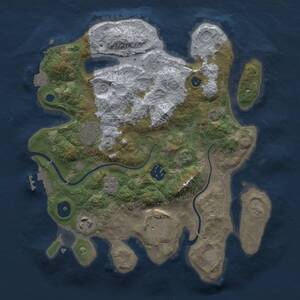 Thumbnail Rust Map: Procedural Map, Size: 3000, Seed: 547920, 10 Monuments