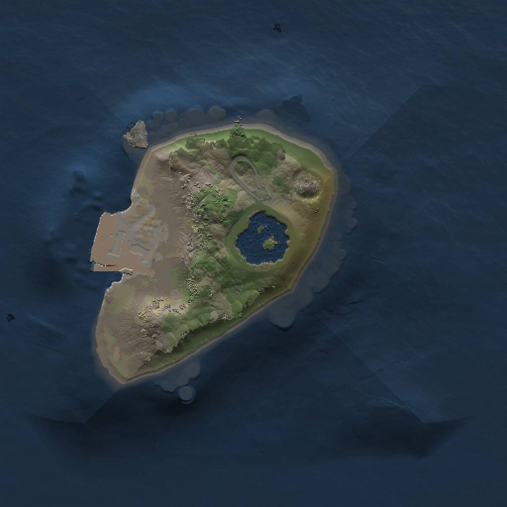 Rust Map: Procedural Map, Size: 1000, Seed: 215, 1 Monuments