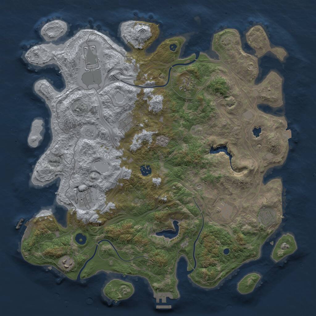 Rust Map: Procedural Map, Size: 4250, Seed: 638621064, 15 Monuments