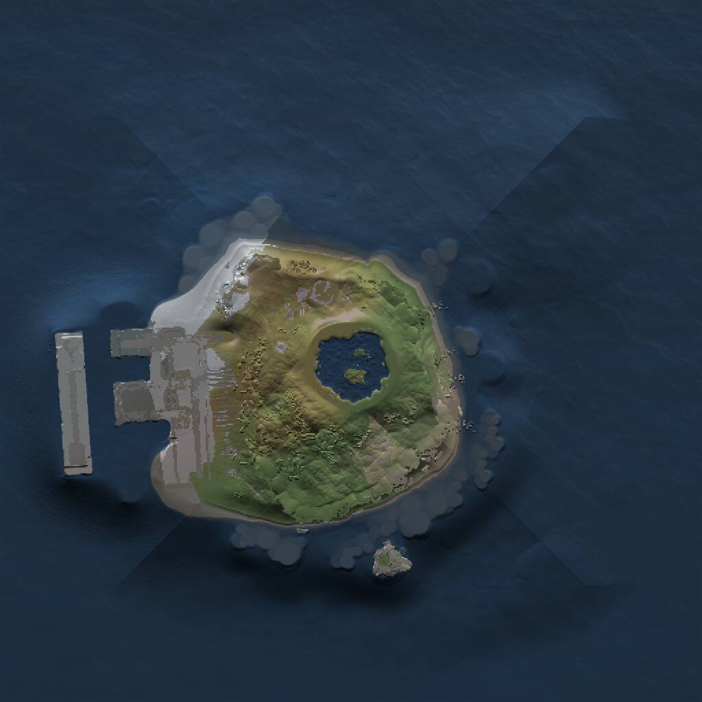 Rust Map: Procedural Map, Size: 1000, Seed: 2141, 2 Monuments